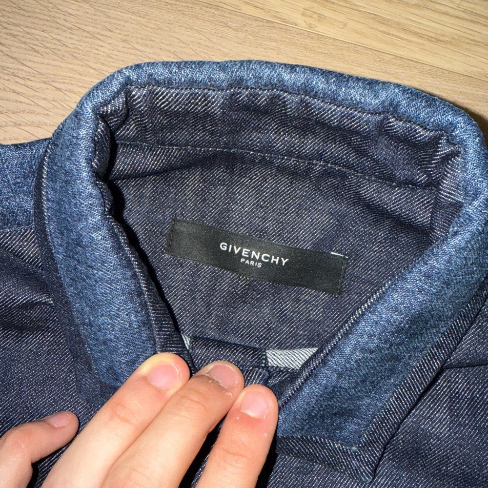 Givenchy Blue Denim Heavyweight Button Down Shirt Jacket NEW - Picture 6 of 11